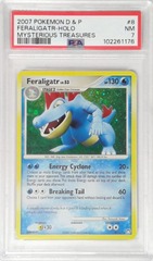 V1821: 2007: Feraligatr: 8/123: Mysterious Treasures: D & P: PSA: 7: NM: 102261176